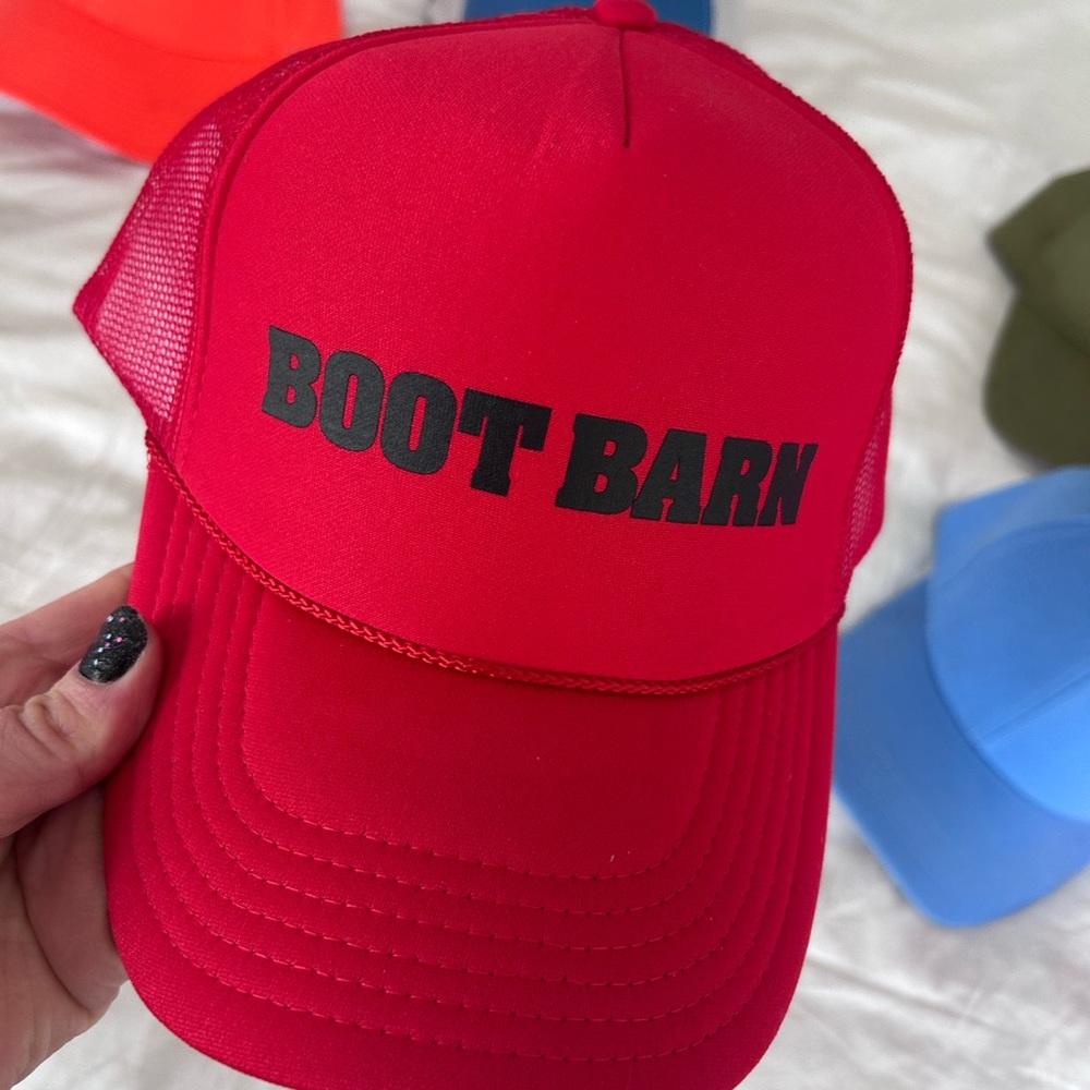 Boot Barn Red Mesh Cap - Picture 3 of 5